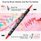 36 Colors Dual Tip Acrylic Paint Markers, Brush Tip and Dot Tip Acrylic Paint Pens for Rock Painting, Ceramic, Wood, Canvas, Plastic, Glass, Stone, Calligraphy, Card Making, DIY Crafts